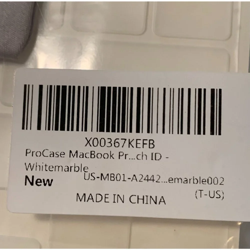 Pro case Mac Book white marble